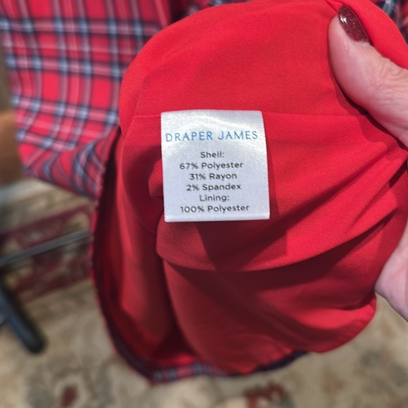 Draper James red tartan shift dress. Perfect for the holidays. - Picture 5 of 5